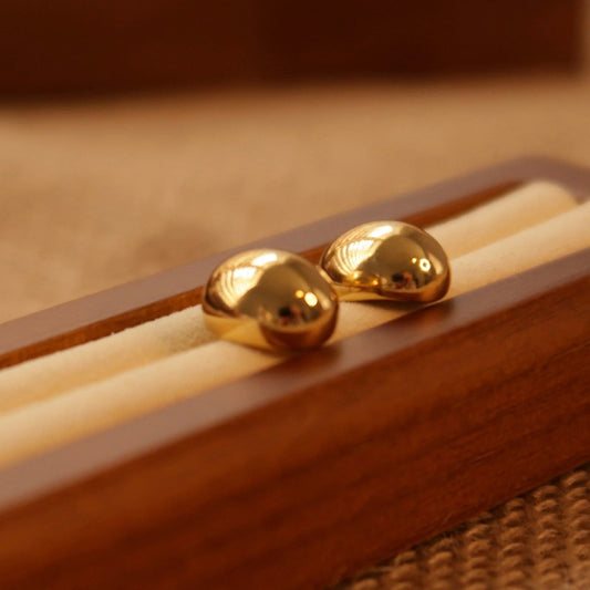 The Basics: Little Golden Bean Ear Studs