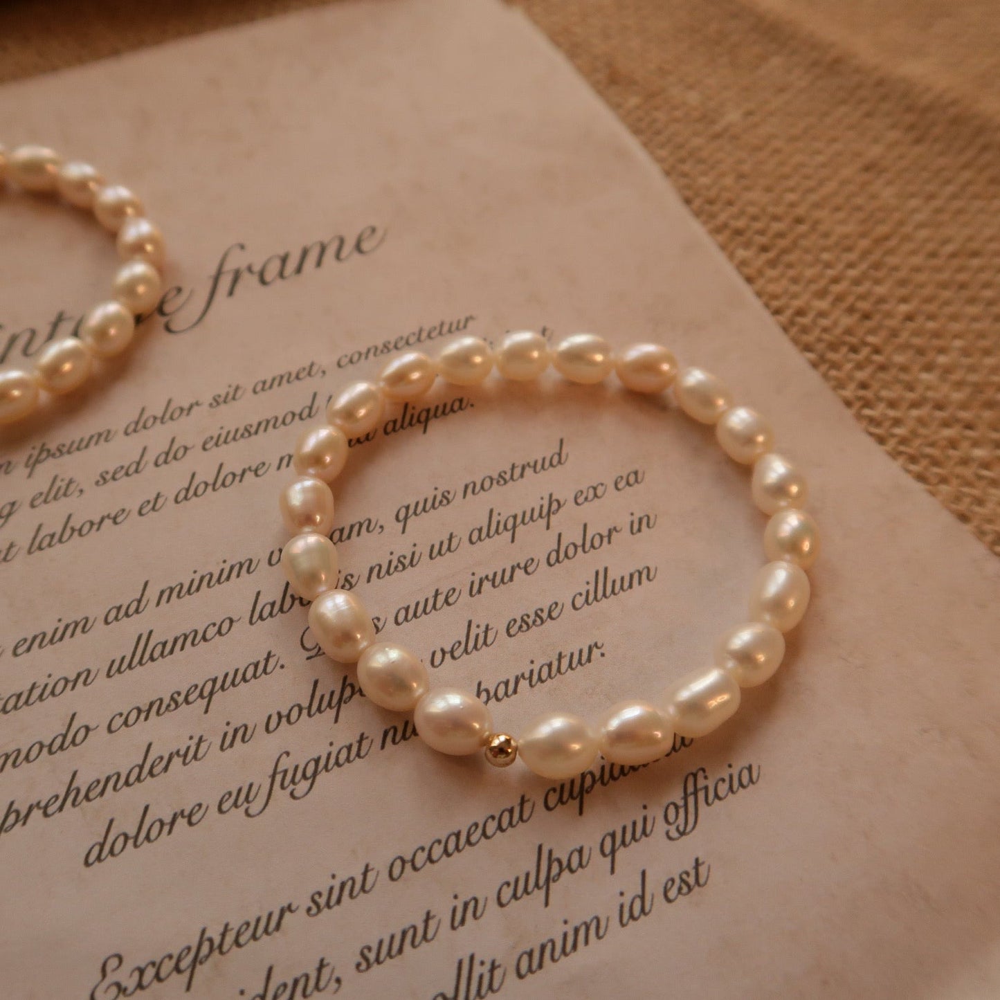 Golden Whispers Natural Pearl Bracelet