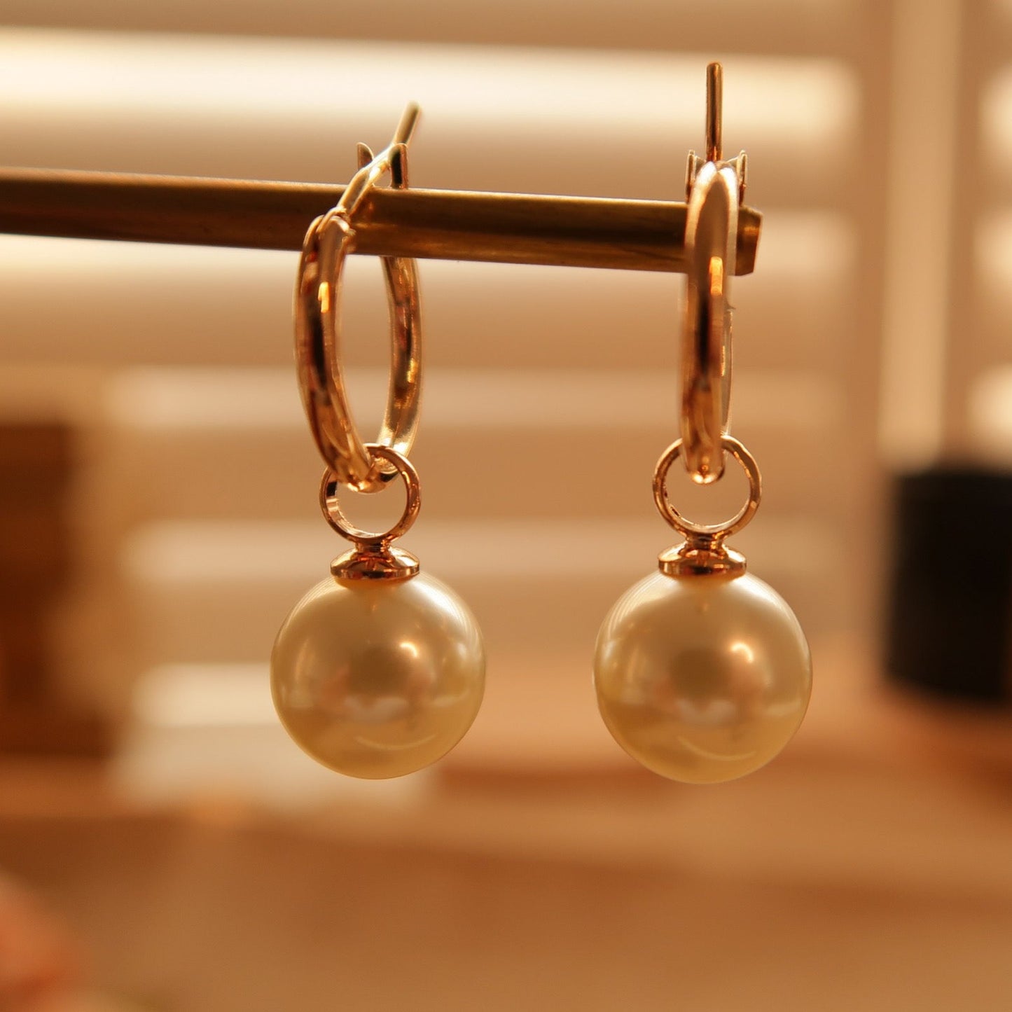 Detachable Swarovski Pearl Earrings + Hoops