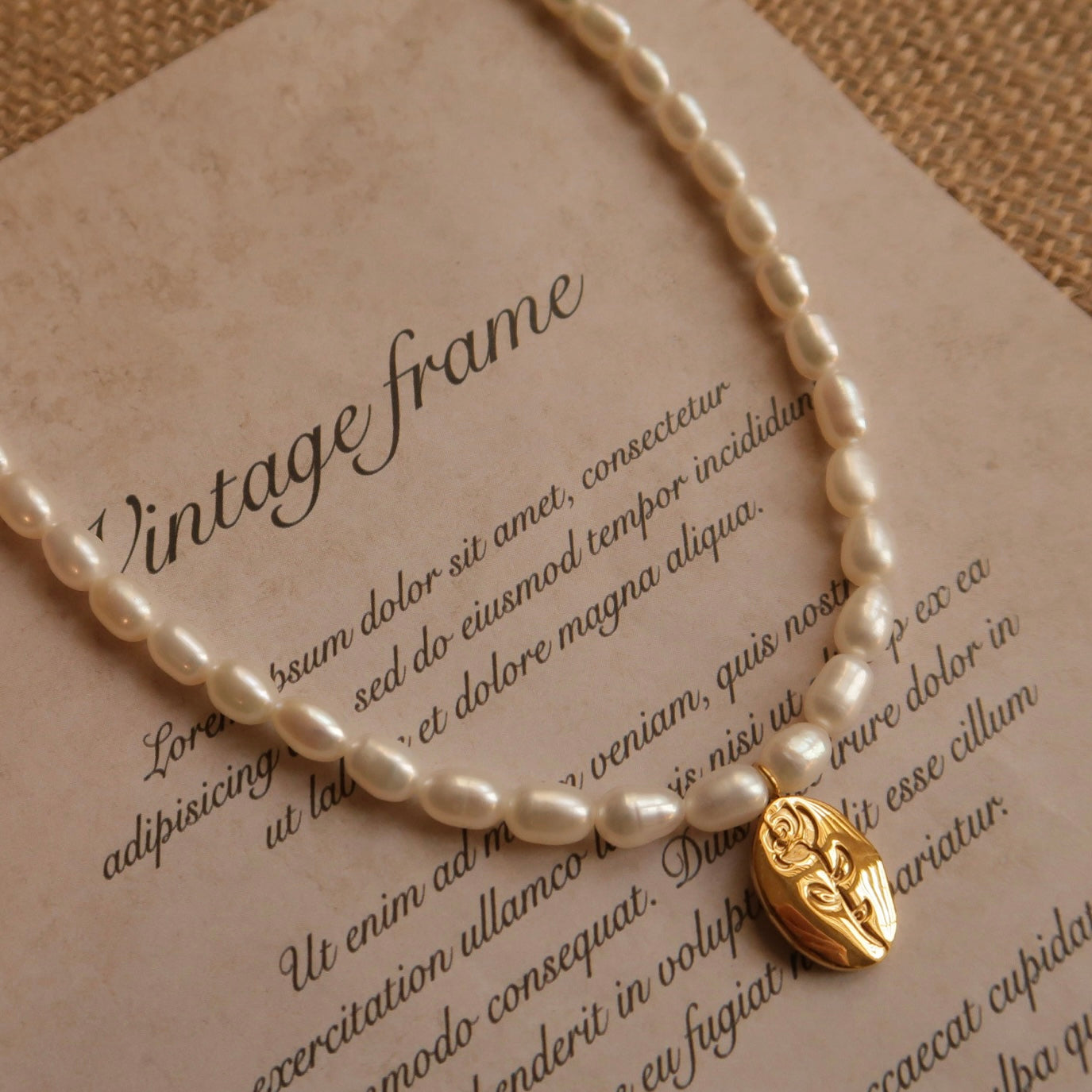 Golden Rose Bloom Natural Pearl Necklace