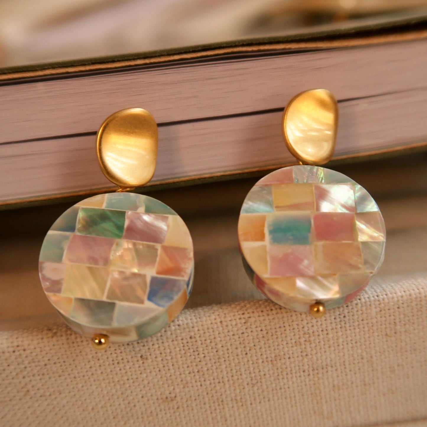 Iridescent Mosaic Earrings