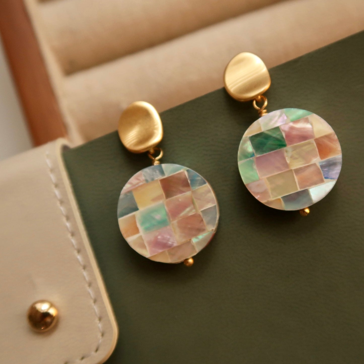 Iridescent Mosaic Earrings