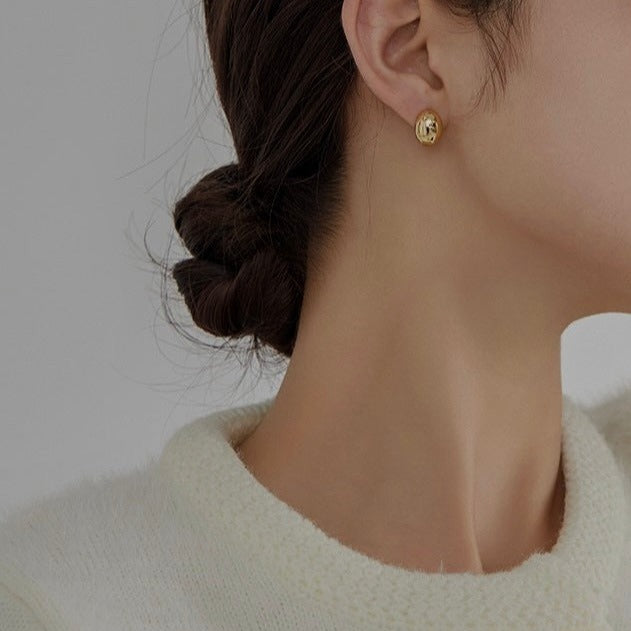 The Basics: Little Golden Bean Ear Studs